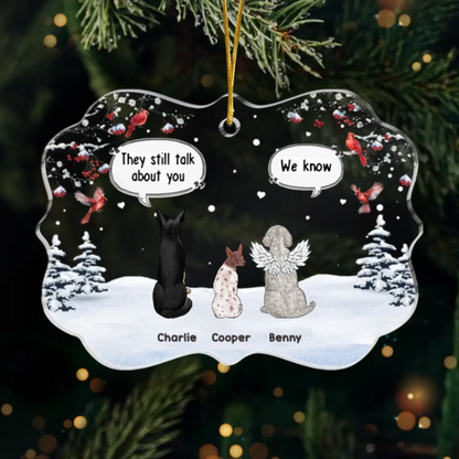 Custom Acrylic Ornament - Personalized Pet Christmas Memorial Sympathy Gifts For Dogs - Companion Friend Family Forever