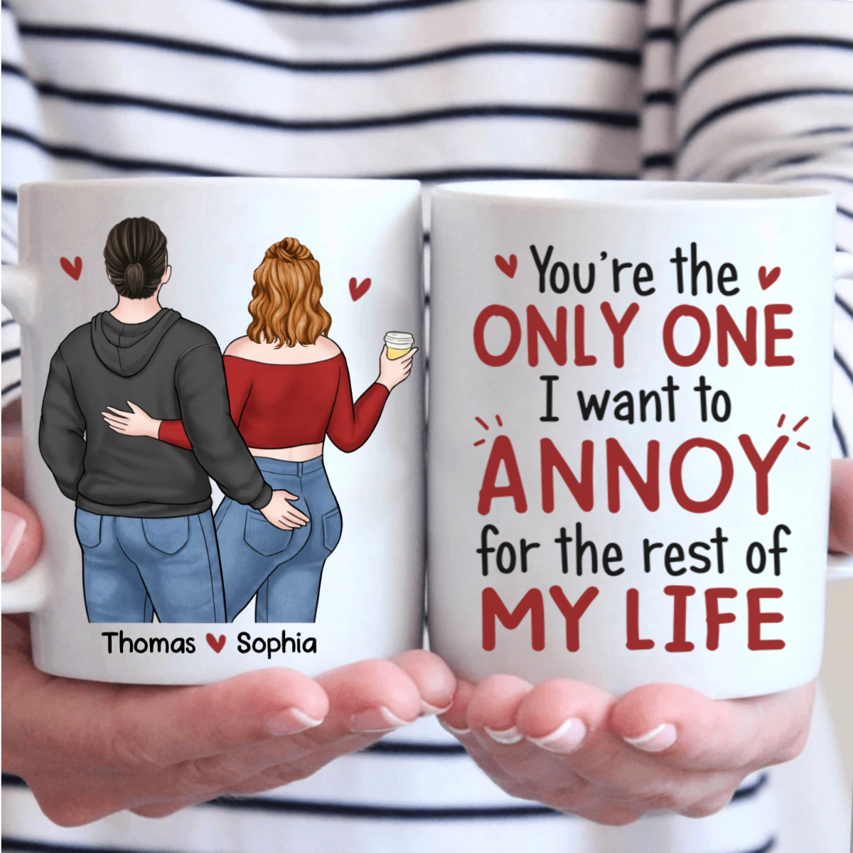 I Promise To Always Be By Your Side - Couple Personalized Custom Mug - Gift For Husband Wife, Anniversary