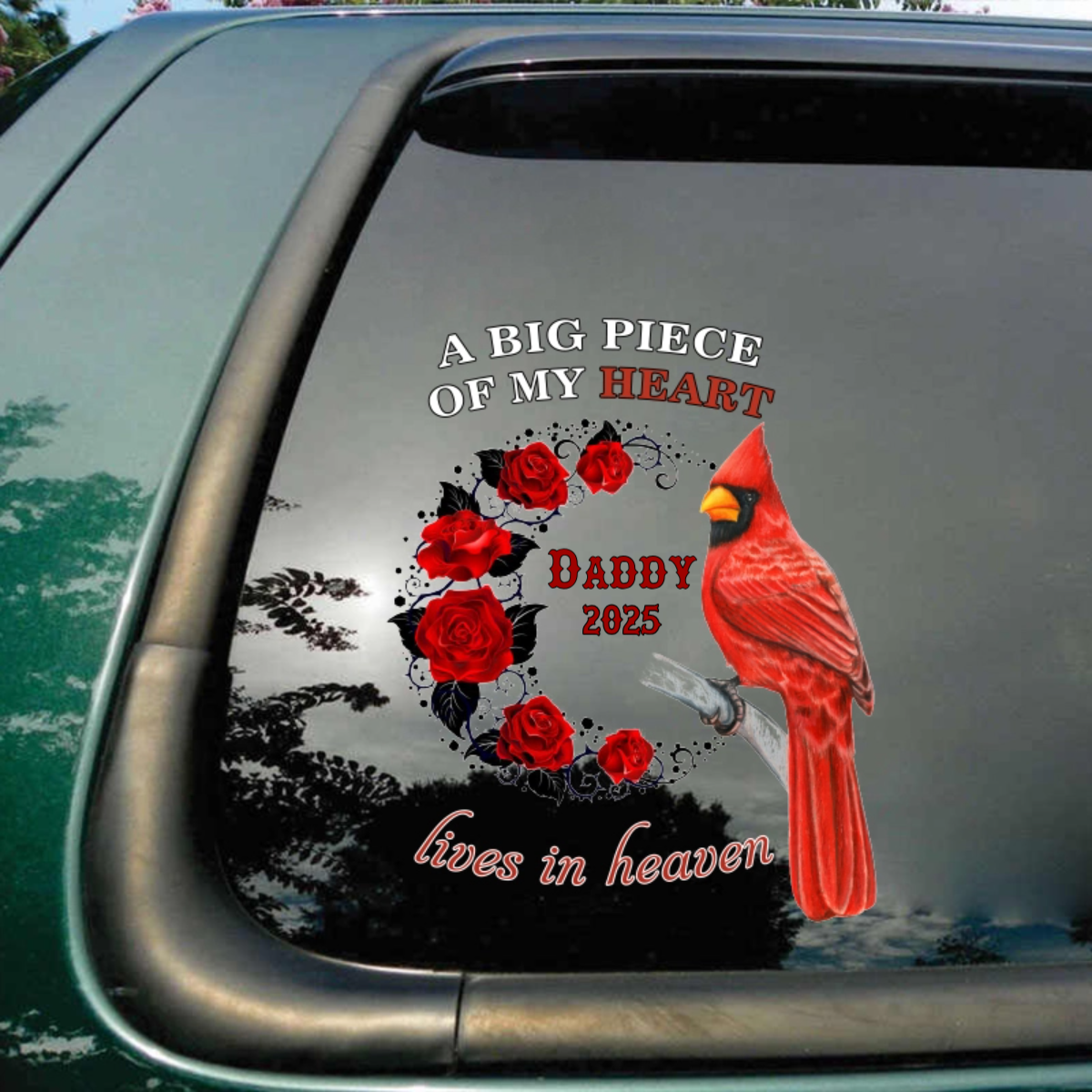 Cardinal A Big Piece Of My Heart Decal