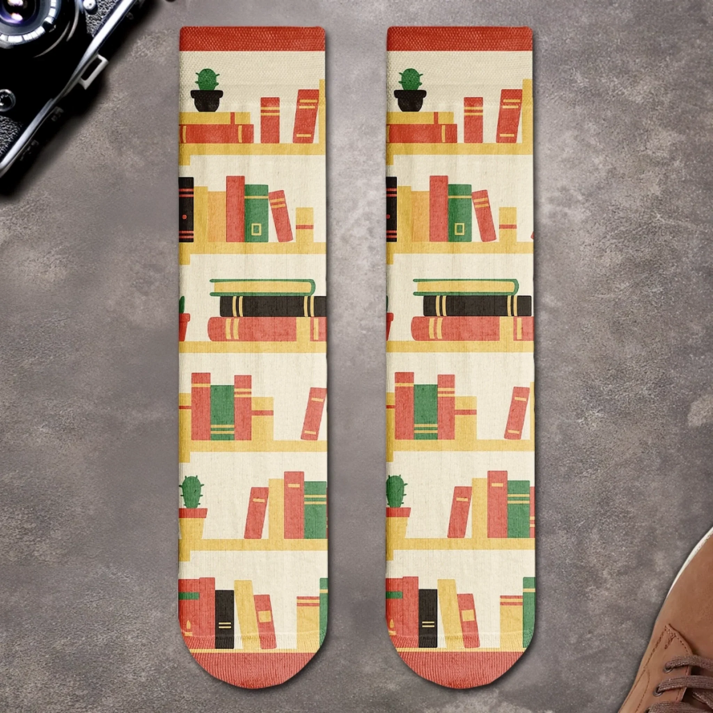 Custom Crew Socks - Personalized Bookish Gifts For Book Lovers, Bookworms, Readers - Adventures Inside These Pages