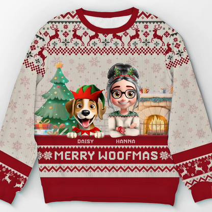 Custom Unisex Ugly Sweatshirt - Personalized Christmas Birthday Gifts For Dog Lovers, Dog Dad And Mom - Santa Paws Is Coming To Town