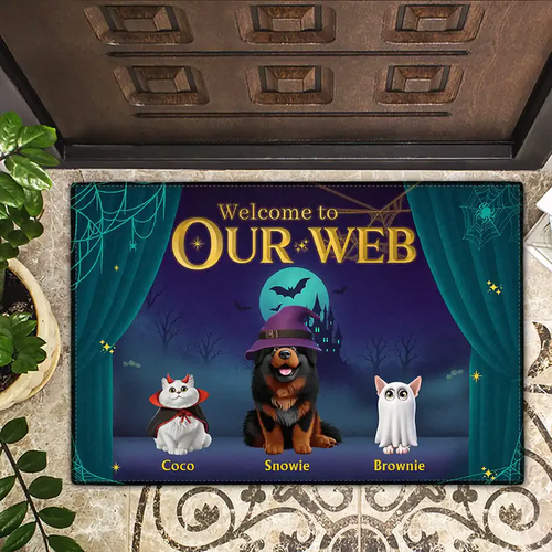 Welcome To Our Web - Personalized Doormat