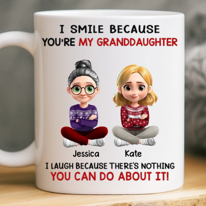 Custom Mug - Personalized Christmas Birthday Gifts For Grandpa, Grandma, Grandson, Granddaughter - Generations Of Warmth