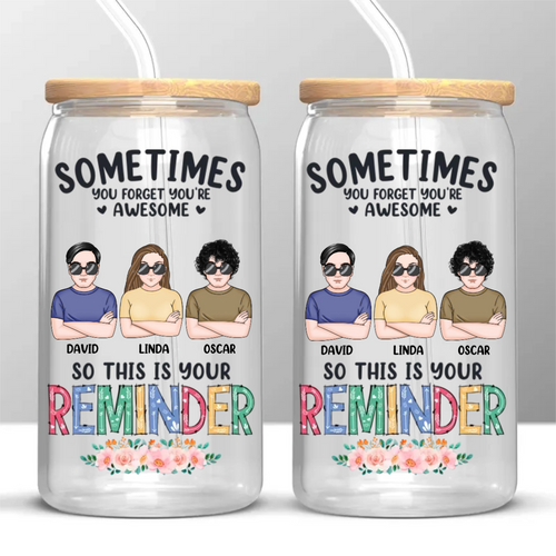 You're The Best Emotional Support Coworker - Bestie Personalized Custom Glass Cup, Iced Coffee Cup - Gift For Best Friends, BFF, Sisters, Coworkers