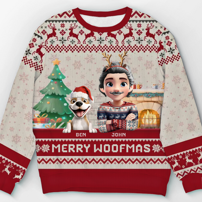 Custom Unisex Ugly Sweatshirt - Personalized Christmas Birthday Gifts For Dog Lovers, Dog Dad And Mom - Santa Paws Is Coming To Town