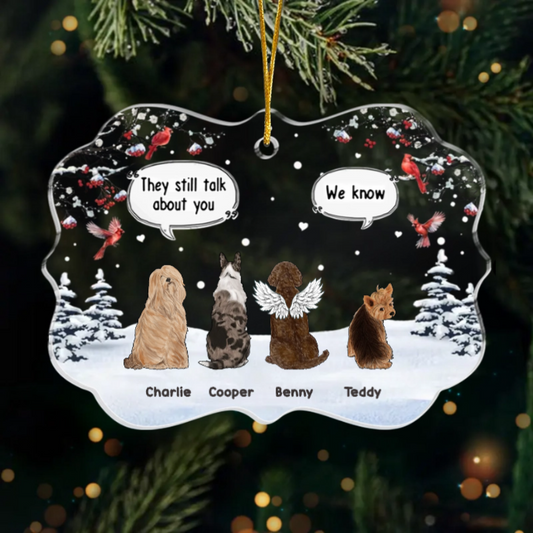 Custom Acrylic Ornament - Personalized Pet Christmas Memorial Sympathy Gifts For Dogs - Companion Friend Family Forever
