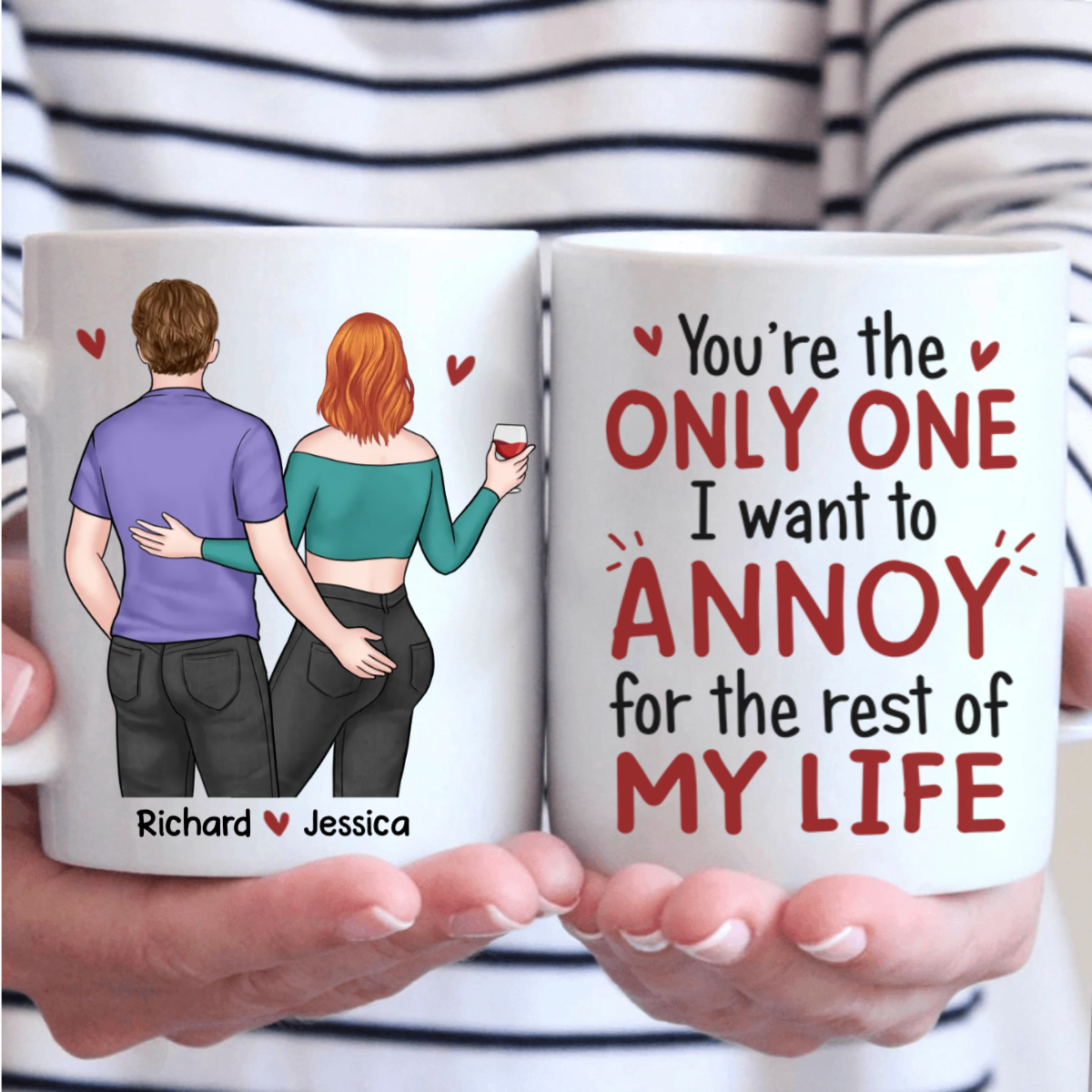 I Promise To Always Be By Your Side - Couple Personalized Custom Mug - Gift For Husband Wife, Anniversary