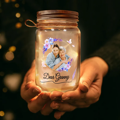 Custom Photo An Important Piece of My Life - Personalized Mason Jar Light