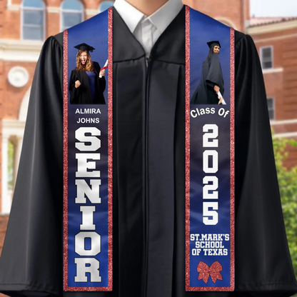 Custom Photo Senior Graduation - Personalized Stoles