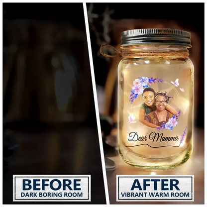 Custom Photo An Important Piece of My Life - Personalized Mason Jar Light