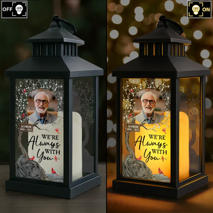 Custom Photo When You Miss Me Have No Fear Memorial - Personalized LED Candle Lantern