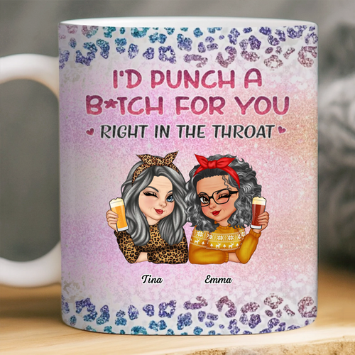 Custom Mug - Personalized Best Friend Birthday Gifts For Women, Besties, Sisters, BFF - Besties No Matter What