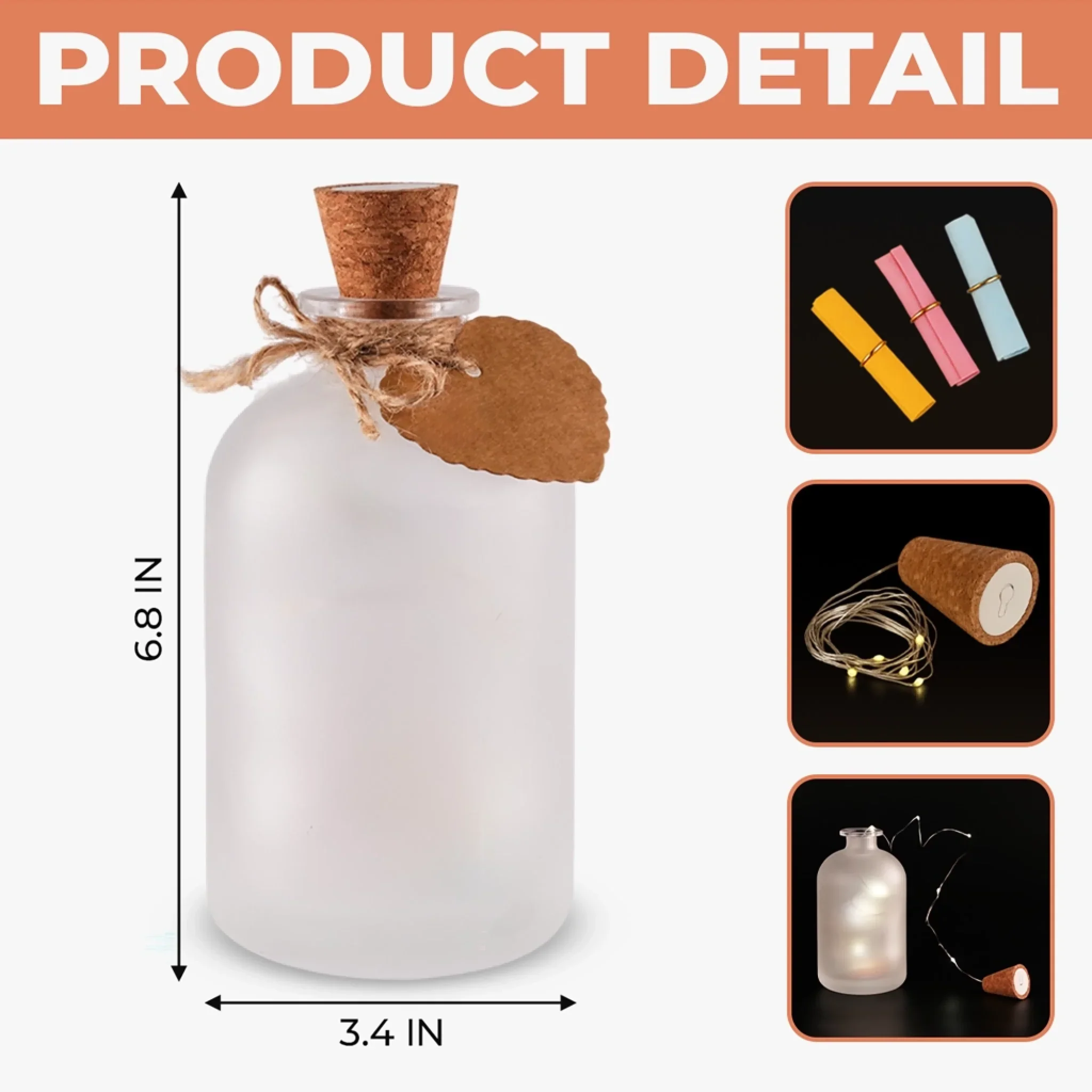 Custom Glass Bottle LED Light - Personalized Pet Christmas Memorial Sympathy Gifts For Dogs