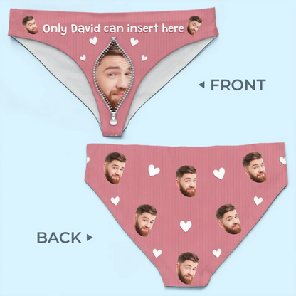 Custom Photo Women Briefs - Personalized Anniversary Wedding Gifts For Husband And Wife, Him And Her - For Him And Him Only