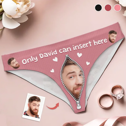 Custom Photo Women Briefs - Personalized Anniversary Wedding Gifts For Husband And Wife, Him And Her - For Him And Him Only