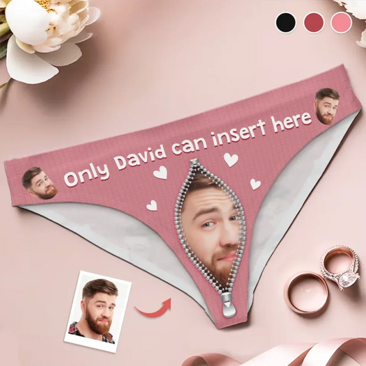 Custom Photo Women Briefs - Personalized Anniversary Wedding Gifts For Husband And Wife, Him And Her - For Him And Him Only