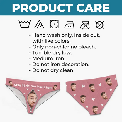 Custom Photo Women Briefs - Personalized Anniversary Wedding Gifts For Husband And Wife, Him And Her - For Him And Him Only