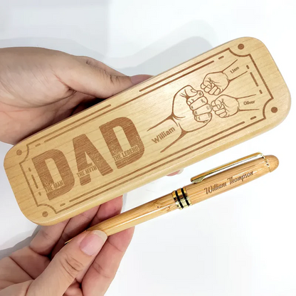 Dad The Man The Myth - Personalized Wooden Pen Set