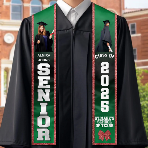 Custom Photo Senior Graduation - Personalized Stoles