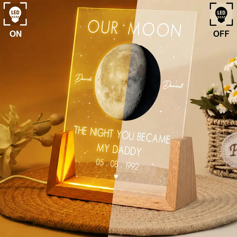 Moon Phase The Beginning Of Our Forever - Personalized Night Light