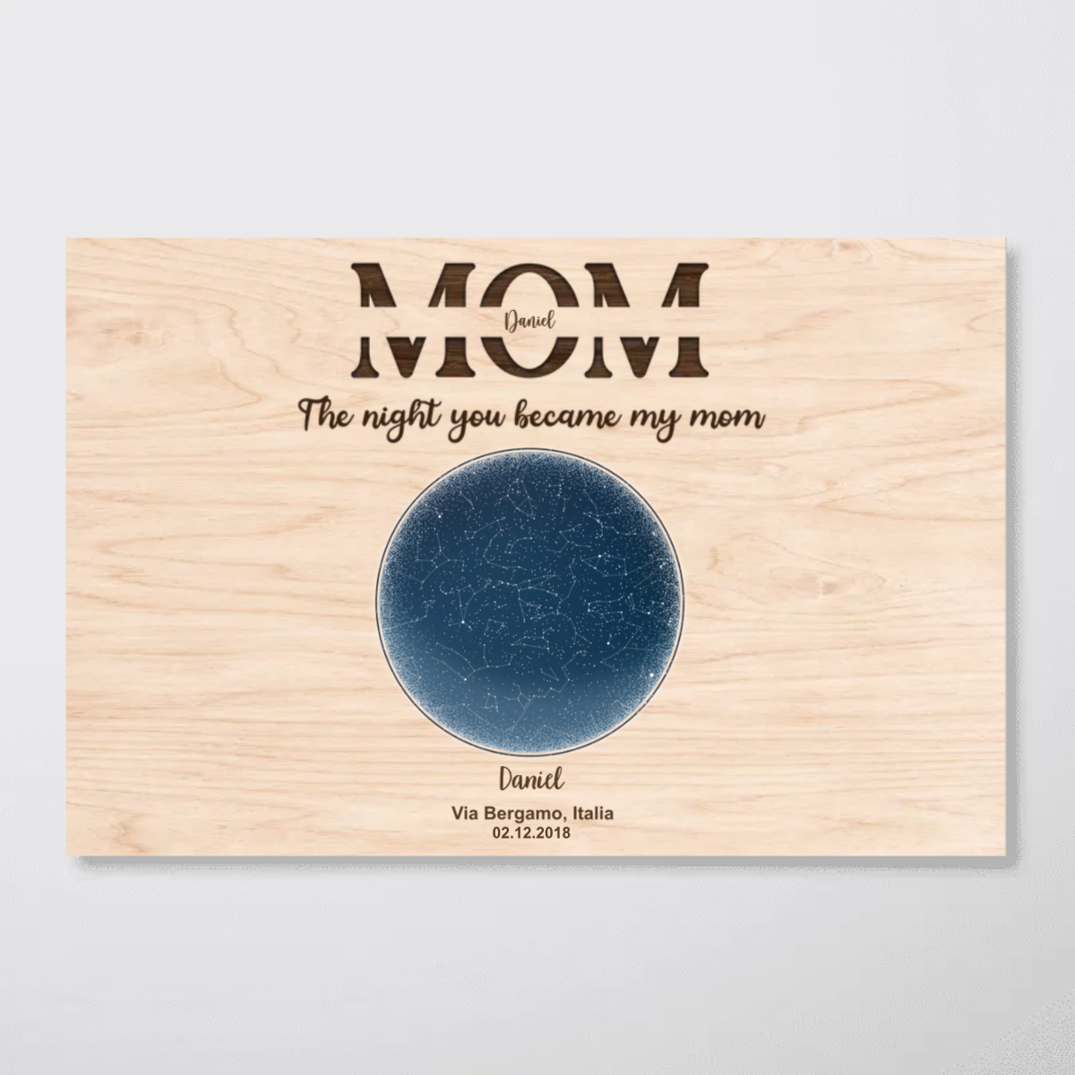 MOM Custom Star Map Constellation Map Personalized Poster, Perfect Mother's Day Gift Birthday Gift Just Because GIft For Mom