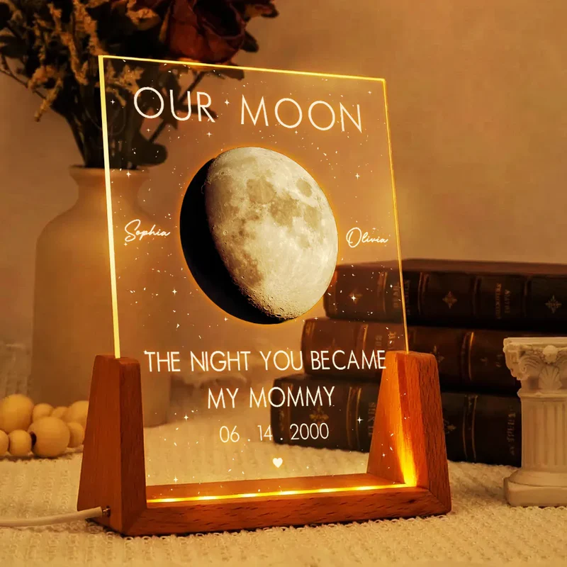 Moon Phase The Beginning Of Our Forever - Personalized Night Light