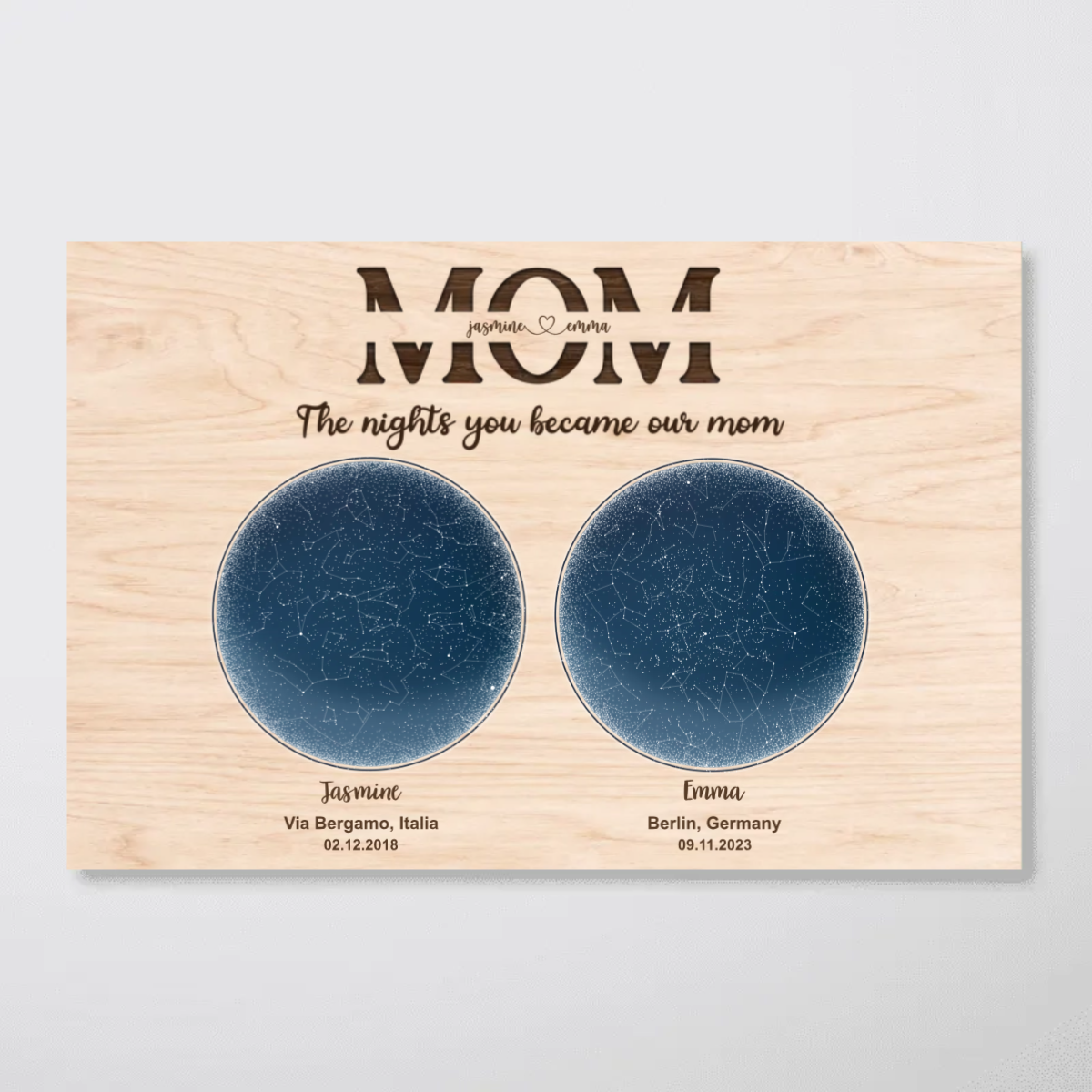 MOM Custom Star Map Constellation Map Personalized Poster, Perfect Mother's Day Gift Birthday Gift Just Because GIft For Mom