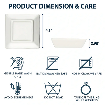 Bestie A True Friendship Is A Journey Without An End Toile - Personalized Ring Dish