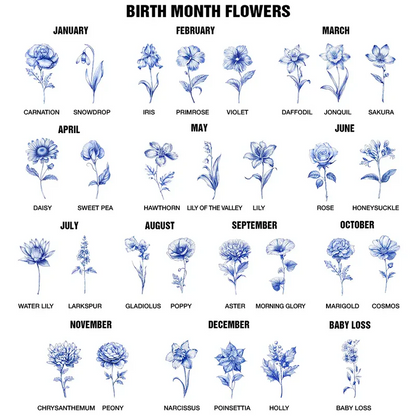 Grow An Old Friend Toile Birth Flower - Personalized Ring Dish