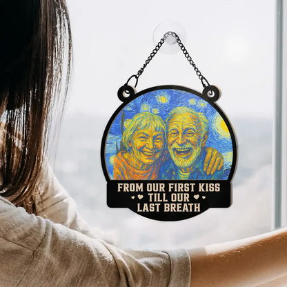 Custom Photo You And Me We Got This Under Starry Night - Personalized Window Hanging Suncatcher Ornament