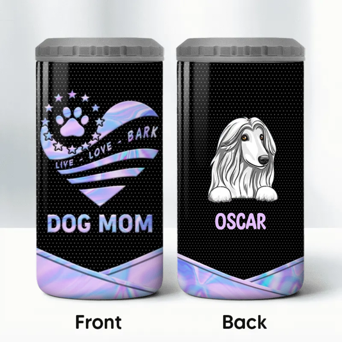 Dog Mom Galaxy Texture Multiple Use sonalized 4 In 1 Can Cooler