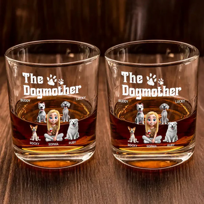 The Dogfather 3D Effect - Personalized Whiskey Glass