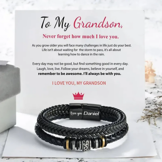 Family - I Will Always Be With You - Personalized Double Row Bracelet