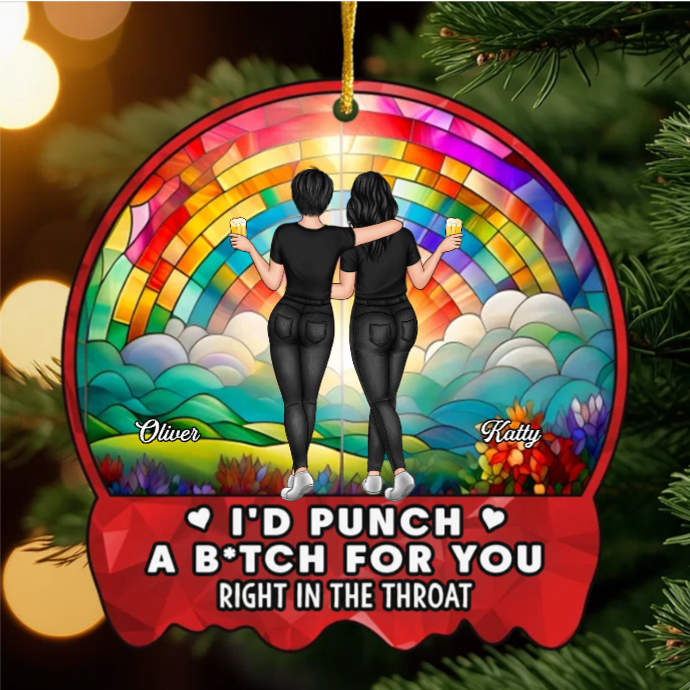 Custom Hologram Acrylic Ornament - Personalized Christmas Best Friend Birthday Gifts For Women, Besties, Sisters, BFF - Friendship Is The Best Gift