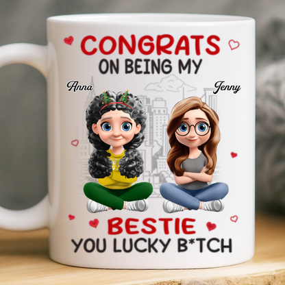 Custom Mug - Personalized Best Friend Birthday Gifts For Women, Besties, Sisters, BFF - Caffeine & Confessions