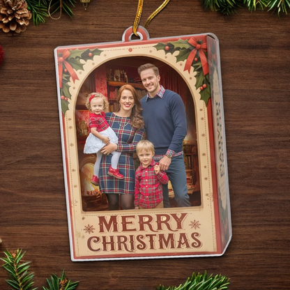 Custom Photo Acrylic Ornament - Personalized Christmas Birthday Gifts For Mom, Dad, Brother, Sister, Kids