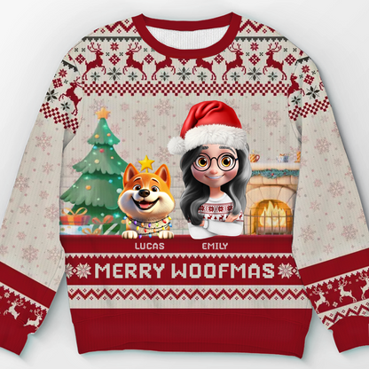 Custom Unisex Ugly Sweatshirt - Personalized Christmas Birthday Gifts For Dog Lovers, Dog Dad And Mom - Santa Paws Is Coming To Town