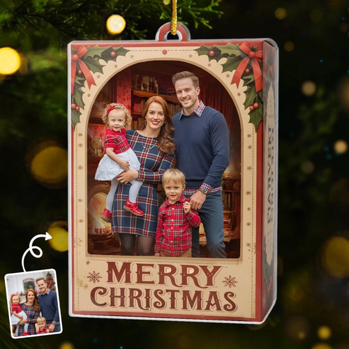 Custom Photo Acrylic Ornament - Personalized Christmas Birthday Gifts For Mom, Dad, Brother, Sister, Kids