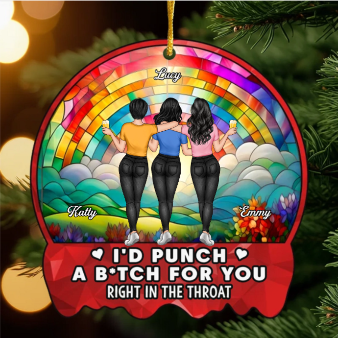 Custom Hologram Acrylic Ornament - Personalized Christmas Best Friend Birthday Gifts For Women, Besties, Sisters, BFF - Friendship Is The Best Gift