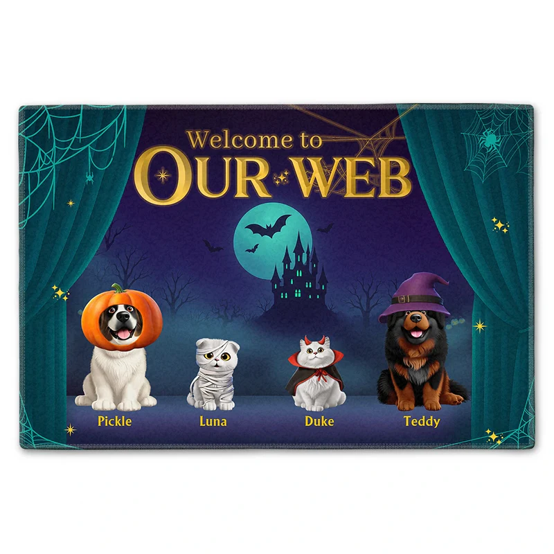 Welcome To Our Web - Personalized Doormat