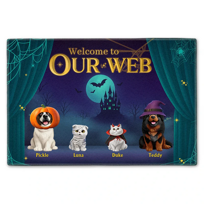 Welcome To Our Web - Personalized Doormat