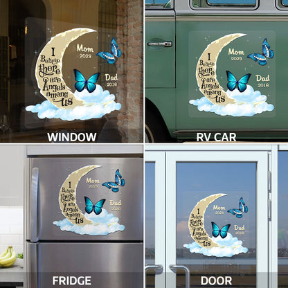Moon And Butterflies Memorial Personalized Decal