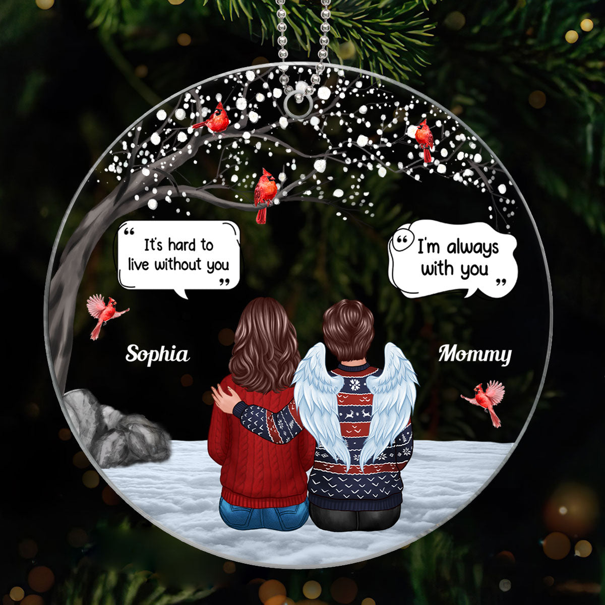 Blossom Tree Memorial Keepsake Sympathy Gift Personalized Acrylic Ornament