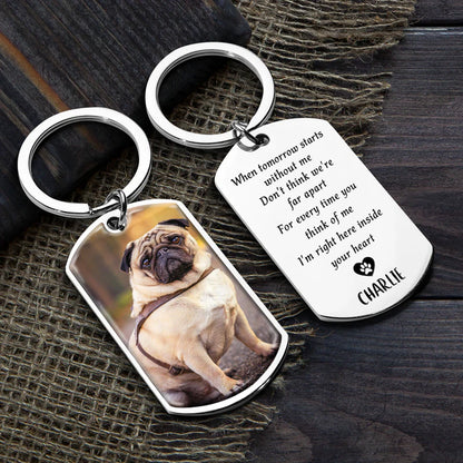 Custom Photo Forever My Furry Angel - Memorial Personalized Custom Keychain - Sympathy Gift For Pet Owners, Pet Lovers