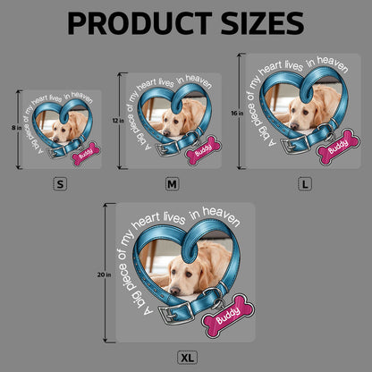 You Left Paw Prints In My Heart Dog Memorial Photo Inserted Sympathy Remembrance Gift Personalized Decal