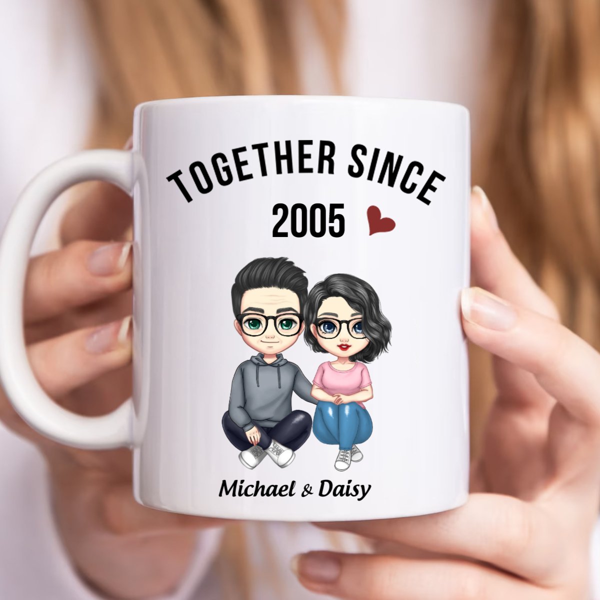 Together Since - Personalized Mug - Anniversary, Valentine's Day Gift For Spouse, Husband, Wife, Lovers, Girlfriend, Boyfriend - The Next Custom Gift