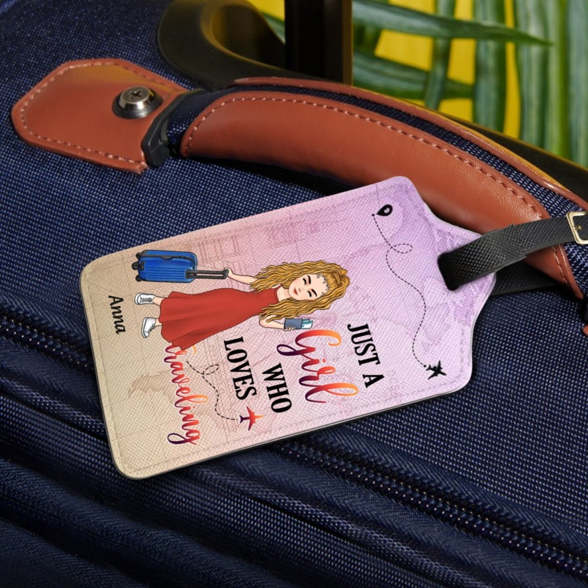 Travel Lovers - Just A Girl Boy Who Loves Traveling - Personalized Luggage Tag - The Next Custom Gift