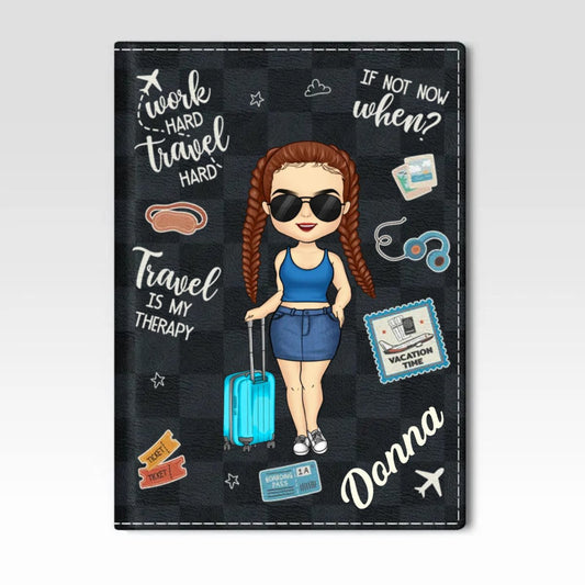 Travel Lovers - Travel Is My Therapy - Personalized Passport Cover (HJ) - The Next Custom Gift