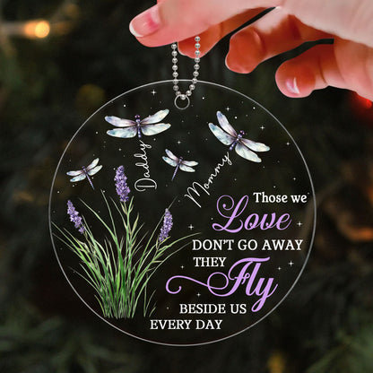 Dragonflies Memorial Keepsake Those We Love Personalized Acrylic Ornament
