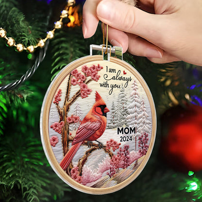 I'm Always With You Cardinal Memorial Keepsake 3D Effect Personalized Acrylic Ornament